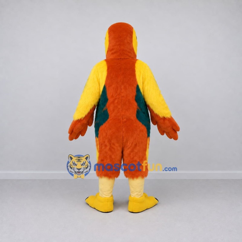 Custom Orange and Yellow Parrot Character Mascot Costume Adult Full Body Suit for Wildlife Events Custom Orange and Yellow Parrot Character Mascot Costume Adult Full Body Suit for Wildlife Events