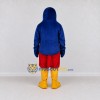 Custom Blue and Orange Parrot Character in Shorts Mascot Costume Adult Full Body Suit for Summer Events Custom Blue and Orange Parrot Character in Shorts Mascot Costume Adult Full Body Suit for Summer Events