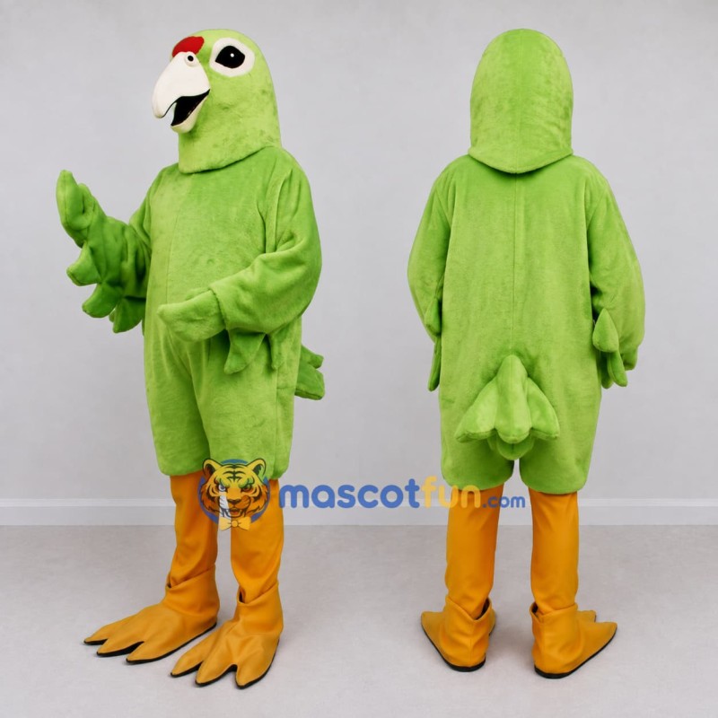Custom Green and Yellow Parrot Character Mascot Costume Adult Full Body Suit for Wildlife Events Custom Green and Yellow Parrot Character Mascot Costume Adult Full Body Suit for Wildlife Events