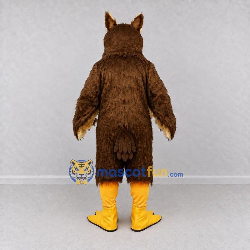 Custom Brown and Cream Owl Character Mascot Costume Adult Full Body Suit for Wildlife Events Custom Brown and Cream Owl Character Mascot Costume Adult Full Body Suit for Wildlife Events