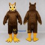 Custom Brown and Cream Owl Character Mascot Costume Adult Full Body Suit for Wildlife Events