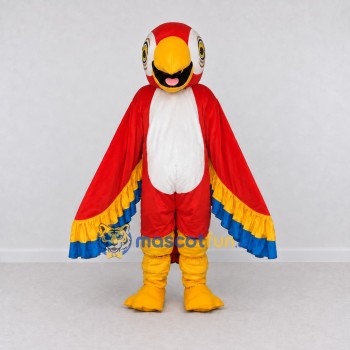 Custom Red Yellow and Blue Macaw Character Mascot Costume Adult Full Body Suit for Wildlife Events