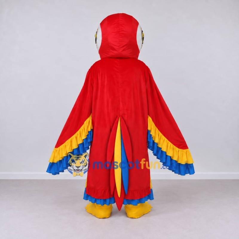 Custom Red Yellow and Blue Macaw Character Mascot Costume Adult Full Body Suit for Wildlife Events