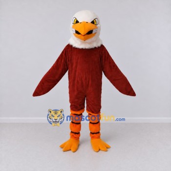 Custom Brown and White Eagle Character Mascot Costume Adult Full Body Suit for Sports Events