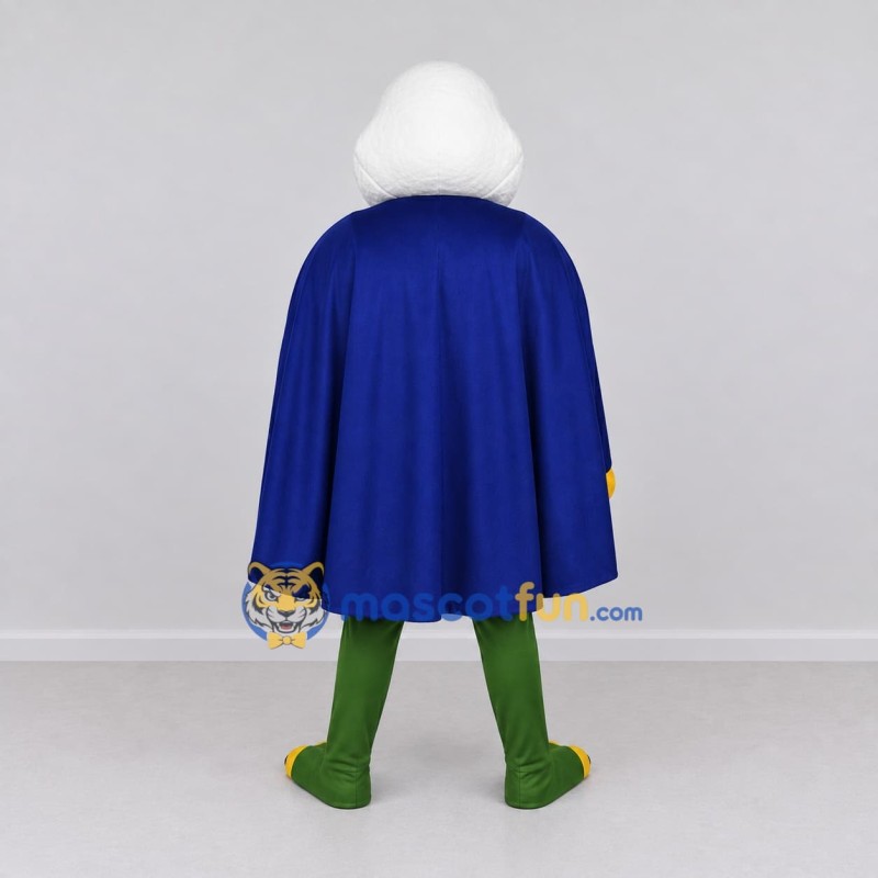 Custom White Green and Blue Superhero Eagle Character Mascot Costume Adult Full Body Suit for Theme Parties Custom White Green and Blue Superhero Eagle Character Mascot Costume Adult Full Body Suit for Theme Parties