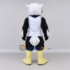 Custom Black and White Owl Character in a Jersey Mascot Costume Adult Full Body Suit for Sports Events Custom Black and White Owl Character in a Jersey Mascot Costume Adult Full Body Suit for Sports Events