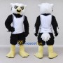 Custom Black and White Owl Character in a Jersey Mascot Costume Adult Full Body Suit for Sports Events