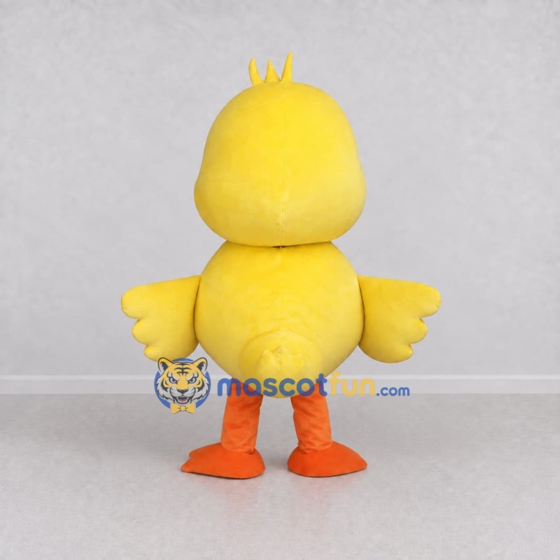 Custom Yellow and Orange Duckling Character with a Bow Tie Mascot Costume Adult Full Body Suit for School Events Custom Yellow and Orange Duckling Character with a Bow Tie Mascot Costume Adult Full Body Suit for School Events