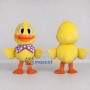 Custom Yellow and Orange Duckling Character with a Bow Tie Mascot Costume Adult Full Body Suit for School Events