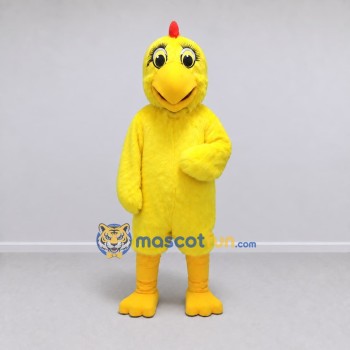 Custom Yellow and Red Chicken Character Mascot Costume Adult Full Body Suit for Farm Events Custom Yellow and Red Chicken Character Mascot Costume Adult Full Body Suit for Farm Events