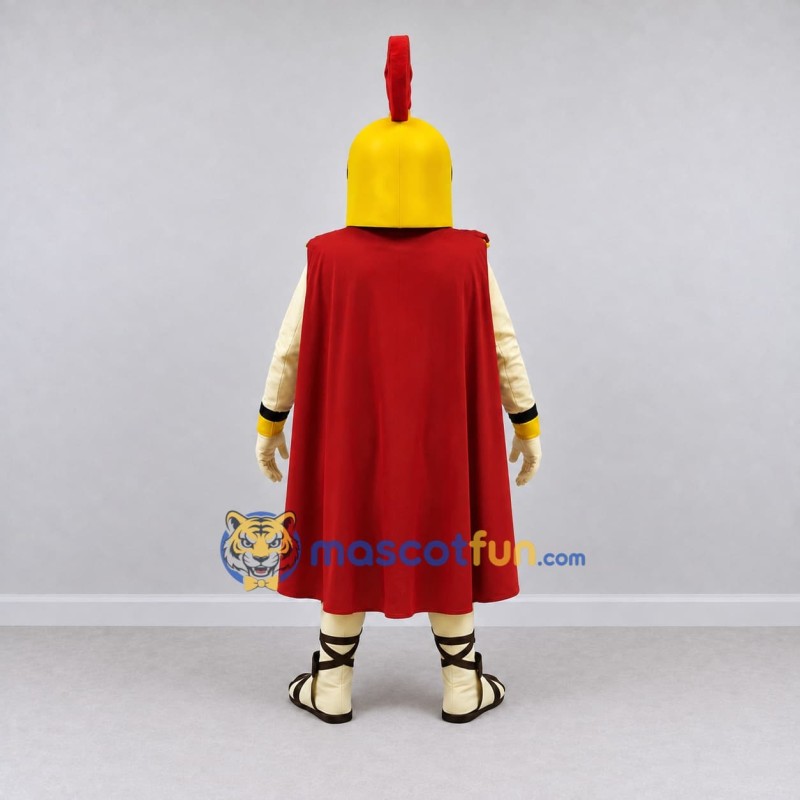 Custom Gold and Red Spartan Warrior Character Mascot Costume Adult Full Body Suit for Theme Parties Custom Gold and Red Spartan Warrior Character Mascot Costume Adult Full Body Suit for Theme Parties