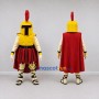 Custom Gold and Red Spartan Warrior Character Mascot Costume Adult Full Body Suit for Theme Parties