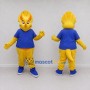 Custom Yellow and Blue Frilled Dinosaur Character in a T-Shirt Mascot Costume Adult Full Body Suit for Dinosaur Events
