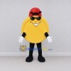 Custom Gold and Black Coin Character with Sunglasses Mascot Costume Adult Full Body Suit for Community Events