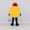 Custom Gold and Black Coin Character with Sunglasses Mascot Costume Adult Full Body Suit for Community Events