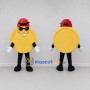 Custom Gold and Black Coin Character with Sunglasses Mascot Costume Adult Full Body Suit for Community Events