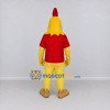 Custom Yellow and Red Rooster Character in a T-Shirt Mascot Costume Adult Full Body Suit for Farm Events Custom Yellow and Red Rooster Character in a T-Shirt Mascot Costume Adult Full Body Suit for Farm Events