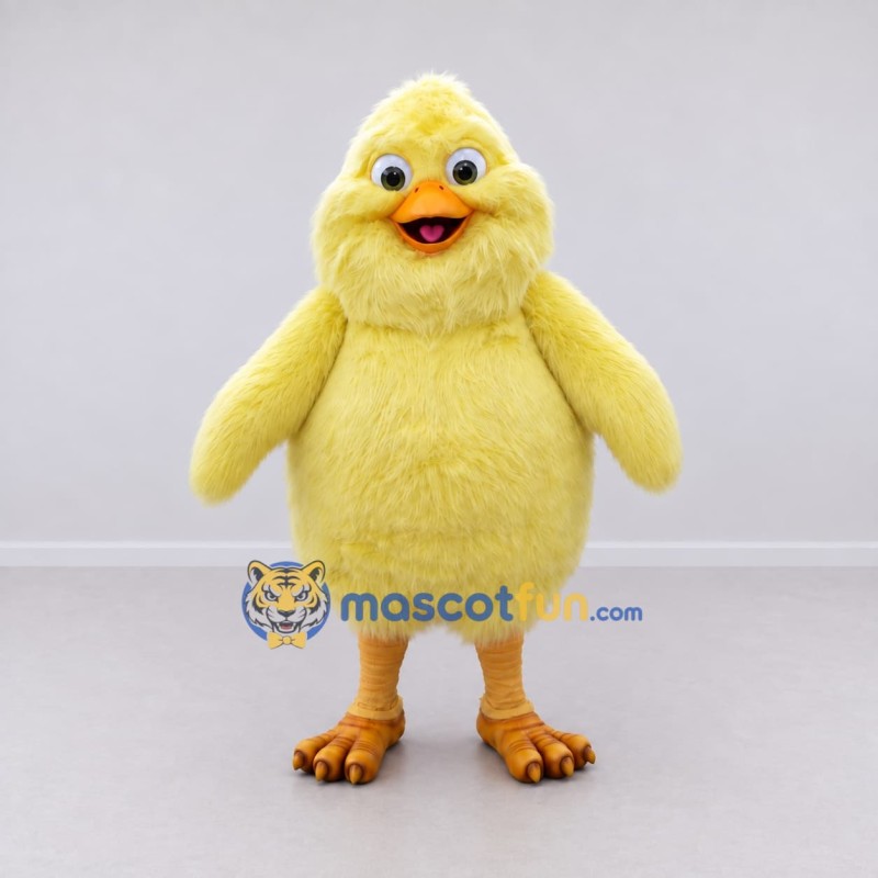 Custom Yellow and Orange Chick Character Mascot Costume Adult Full Body Suit for Farm Events Custom Yellow and Orange Chick Character Mascot Costume Adult Full Body Suit for Farm Events