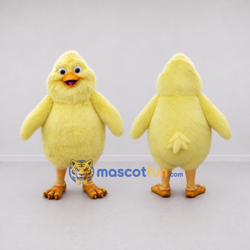 Custom Yellow and Orange Chick Character Mascot Costume Adult Full Body Suit for Farm Events Custom Yellow and Orange Chick Character Mascot Costume Adult Full Body Suit for Farm Events