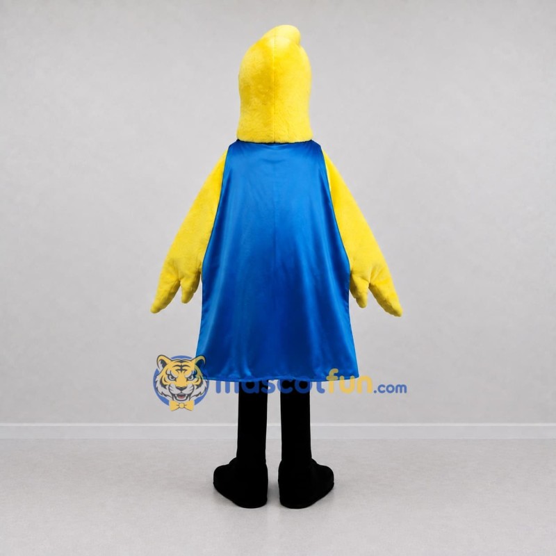 Custom Yellow and Blue Superhero Bird Character Mascot Costume Adult Full Body Suit for Theme Parties Custom Yellow and Blue Superhero Bird Character Mascot Costume Adult Full Body Suit for Theme Parties