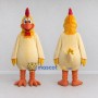Custom Cream and Orange Chicken Character Mascot Costume Adult Full Body Suit for Farm Events