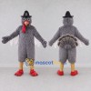 Custom Gray and Red Turkey Character with a Pilgrim Hat Mascot Costume Adult Full Body Suit for Community Events Custom Gray and Red Turkey Character with a Pilgrim Hat Mascot Costume Adult Full Body Suit for Community Events