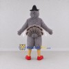 Custom Gray and Red Turkey Character with a Pilgrim Hat Mascot Costume Adult Full Body Suit for Community Events Custom Gray and Red Turkey Character with a Pilgrim Hat Mascot Costume Adult Full Body Suit for Community Events