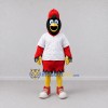 Custom Red and Blue Bird Character in a T-Shirt Mascot Costume Adult Full Body Suit for School Events Custom Red and Blue Bird Character in a T-Shirt Mascot Costume Adult Full Body Suit for School Events