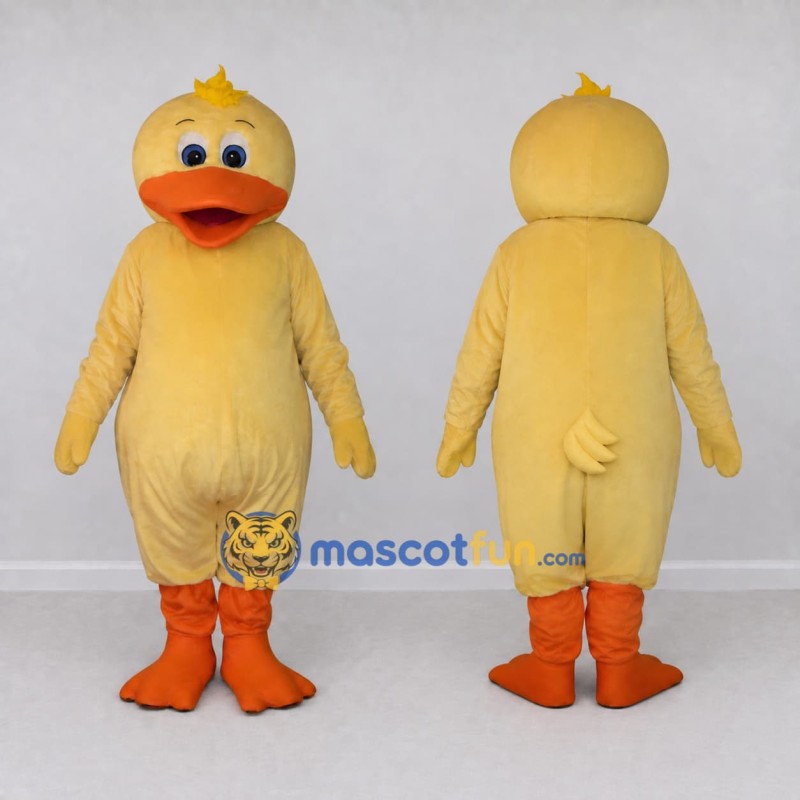 Custom Yellow and Orange Duck Character Mascot Costume Adult Full Body Suit for School Events Custom Yellow and Orange Duck Character Mascot Costume Adult Full Body Suit for School Events