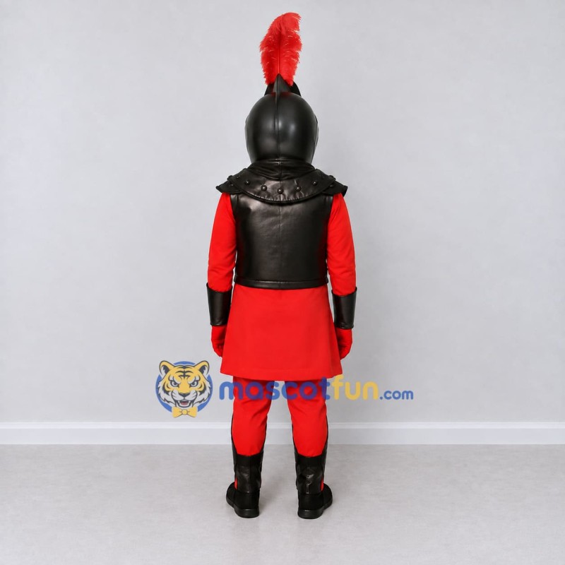 Custom Black and Red Armored Knight Character Mascot Costume Adult Full Body Suit for Theme Parties Custom Black and Red Armored Knight Character Mascot Costume Adult Full Body Suit for Theme Parties