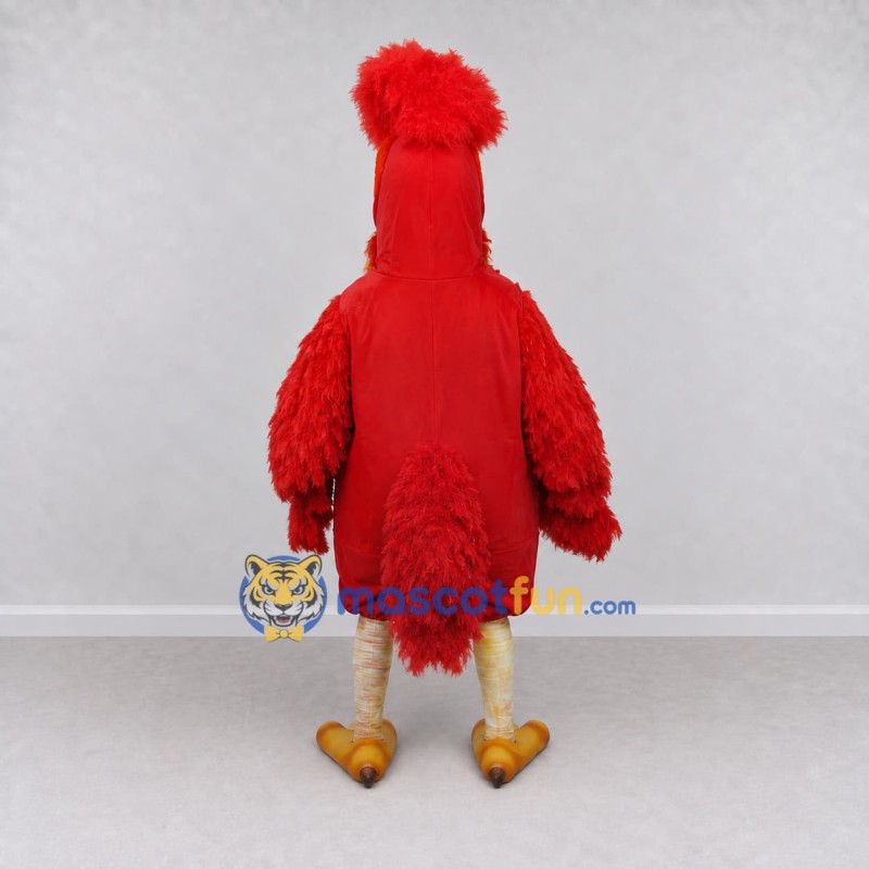 Custom Red and Yellow Crested Bird Character Mascot Costume Adult Full Body Suit for Theme Parties Custom Red and Yellow Crested Bird Character Mascot Costume Adult Full Body Suit for Theme Parties