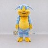 Custom Blue and Yellow Pig Character Mascot Costume Adult Full Body Suit for Farm Events Custom Blue and Yellow Pig Character Mascot Costume Adult Full Body Suit for Farm Events