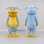 Custom Blue and Yellow Pig Character Mascot Costume Adult Full Body Suit for Farm Events