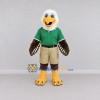 Custom Brown and White Eagle Character in a Polo Shirt Mascot Costume Adult Full Body Suit for Community Events Custom Brown and White Eagle Character in a Polo Shirt Mascot Costume Adult Full Body Suit for Community Events