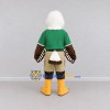 Custom Brown and White Eagle Character in a Polo Shirt Mascot Costume Adult Full Body Suit for Community Events Custom Brown and White Eagle Character in a Polo Shirt Mascot Costume Adult Full Body Suit for Community Events