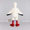 Custom White and Red Stork Character Mascot Costume Adult Full Body Suit for Wildlife Events