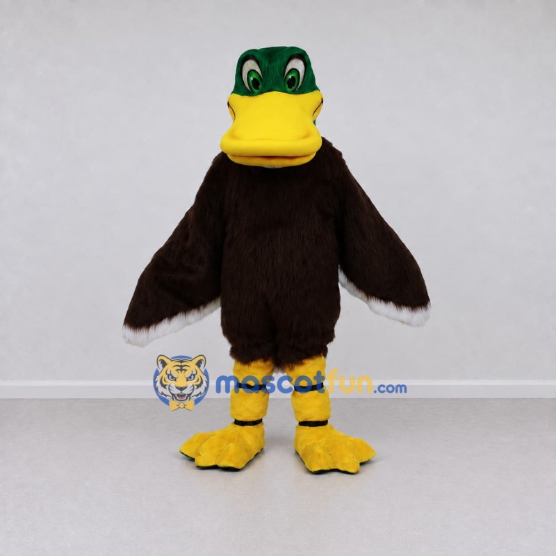 Custom Green and Brown Mallard Duck Character Mascot Costume Adult Full Body Suit for Wildlife Events Custom Green and Brown Mallard Duck Character Mascot Costume Adult Full Body Suit for Wildlife Events