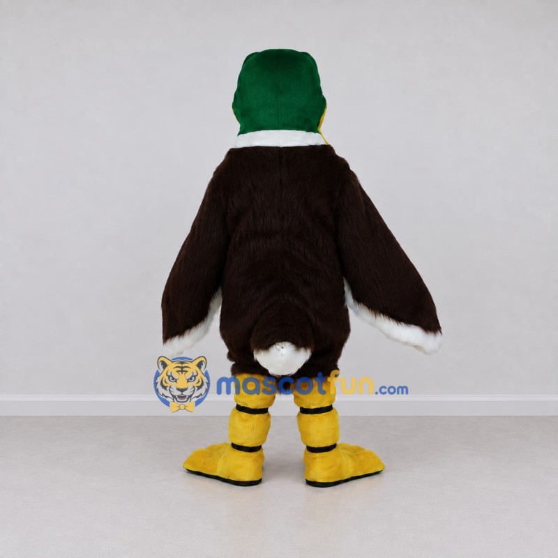 Custom Green and Brown Mallard Duck Character Mascot Costume Adult Full Body Suit for Wildlife Events Custom Green and Brown Mallard Duck Character Mascot Costume Adult Full Body Suit for Wildlife Events