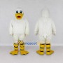 Custom White and Yellow Duck Character Mascot Costume Adult Full Body Suit for Farm Events