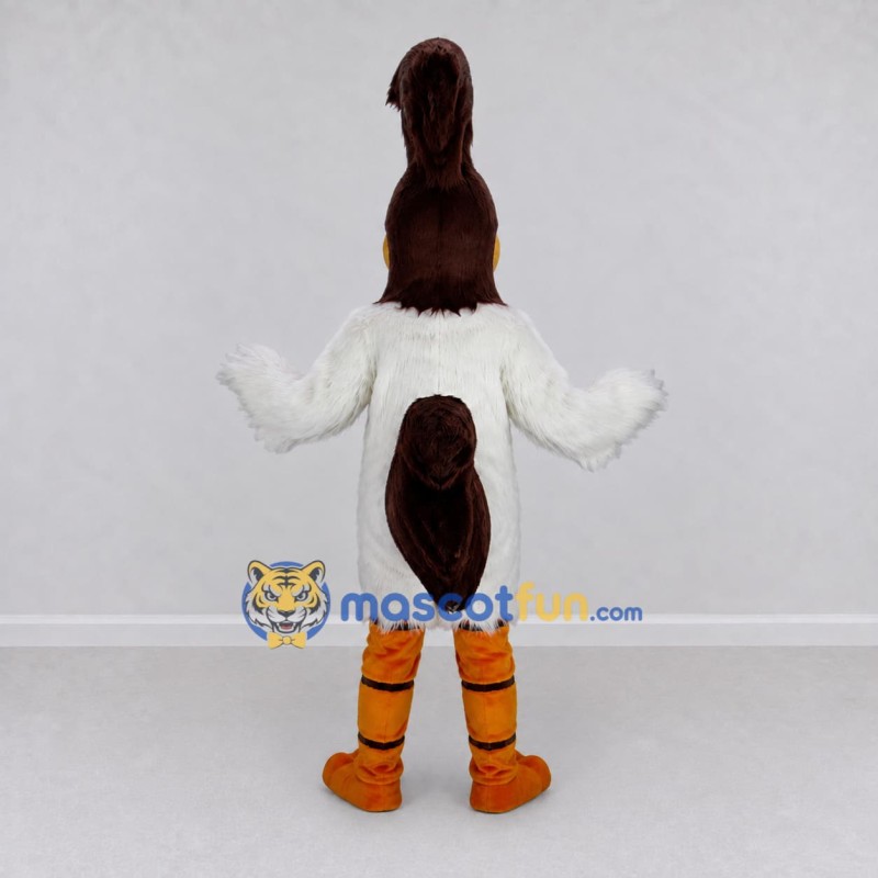 Custom White and Brown Crested Bird Character Mascot Costume Adult Full Body Suit for Theme Parties Custom White and Brown Crested Bird Character Mascot Costume Adult Full Body Suit for Theme Parties