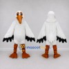 Custom White and Orange Seabird Character Mascot Costume Adult Full Body Suit for Ocean Events Custom White and Orange Seabird Character Mascot Costume Adult Full Body Suit for Ocean Events