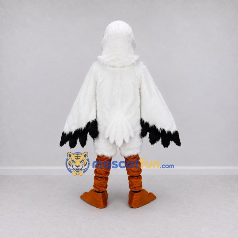 Custom White and Orange Seabird Character Mascot Costume Adult Full Body Suit for Ocean Events Custom White and Orange Seabird Character Mascot Costume Adult Full Body Suit for Ocean Events