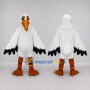 Custom White and Orange Seabird Character Mascot Costume Adult Full Body Suit for Ocean Events