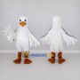 Custom White and Orange Seabird Character Mascot Costume Adult Full Body Suit for Ocean Events