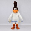 Custom White and Brown Crested Bird Character Mascot Costume Adult Full Body Suit for Theme Parties Custom White and Brown Crested Bird Character Mascot Costume Adult Full Body Suit for Theme Parties
