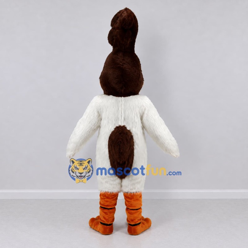 Custom White and Brown Crested Bird Character Mascot Costume Adult Full Body Suit for Theme Parties Custom White and Brown Crested Bird Character Mascot Costume Adult Full Body Suit for Theme Parties