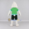 Custom White and Green Bird Character in Sportswear Mascot Costume Adult Full Body Suit for Sports Events Custom White and Green Bird Character in Sportswear Mascot Costume Adult Full Body Suit for Sports Events