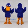 Custom Blue and Orange Duck Character Mascot Costume Adult Full Body Suit for School Events