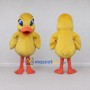 Custom Yellow and Orange Duck Character Mascot Costume Adult Full Body Suit for School Events