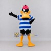 Custom Black and Blue Pirate Duck Character Mascot Costume Adult Full Body Suit for Theme Parties Custom Black and Blue Pirate Duck Character Mascot Costume Adult Full Body Suit for Theme Parties